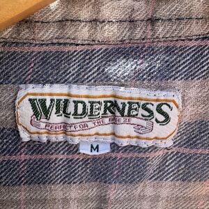 Wilderness Women's Plaid Button Down Shirt - Gray and Pink